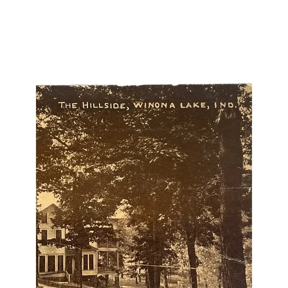 Antique Litho Postcard Ephemera Weixelbaum Winona Lake, IN Pub JW Van De Venter
